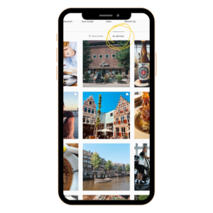 Voorbeeld afbeelding van een smartphone met Instagram open - SEO vrienden - Online marketing voor je webshop: de beste tips op een rijtje