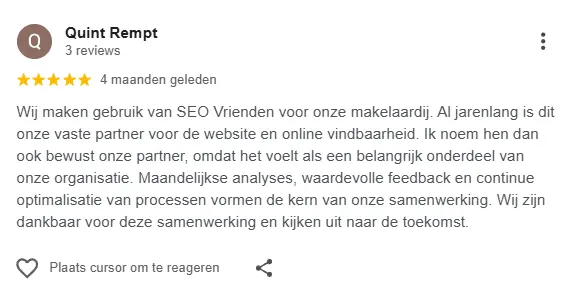 Google review nonstop housing, home of orange en hendriks housing